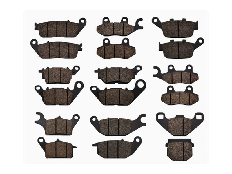 Motorcycle brake pads in multiple shapes