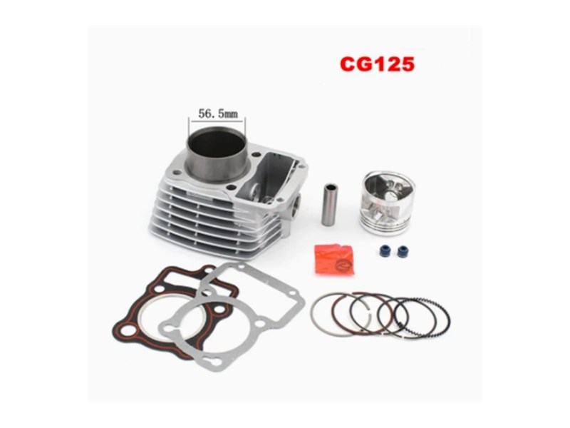 Motorcycle cylinder kit with piston and gaskets