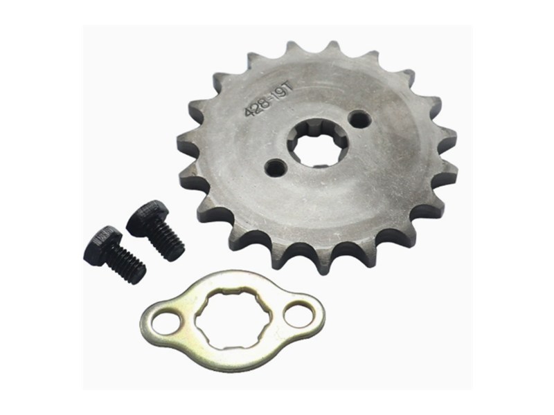 Motorcycle front sprocket and mounting parts