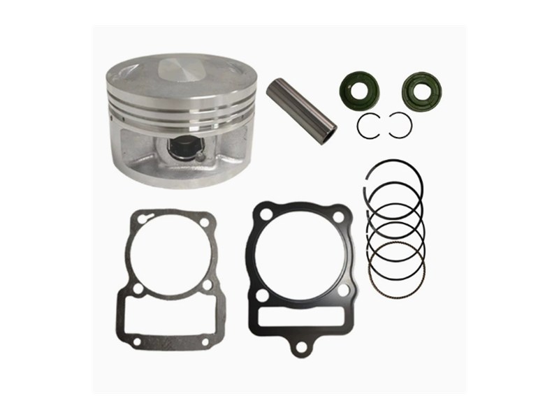 Motorcycle piston, rings, and gasket kit